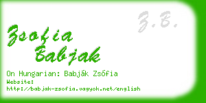 zsofia babjak business card